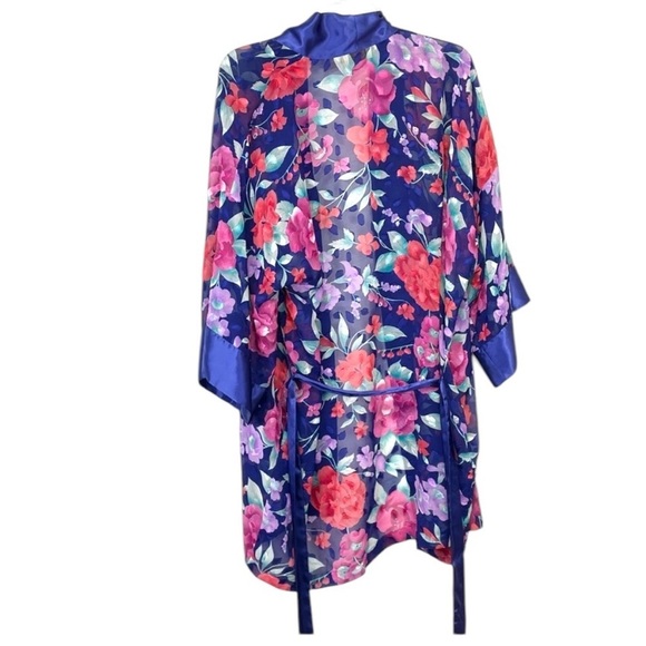 Victoria’s Secret Floral Gold Label Vintage Robe One Size Lightweight Cover-Up - Picture 9 of 16